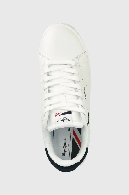 λευκό Δερμάτινα αθλητικά παπούτσια Pepe Jeans Player Basic M