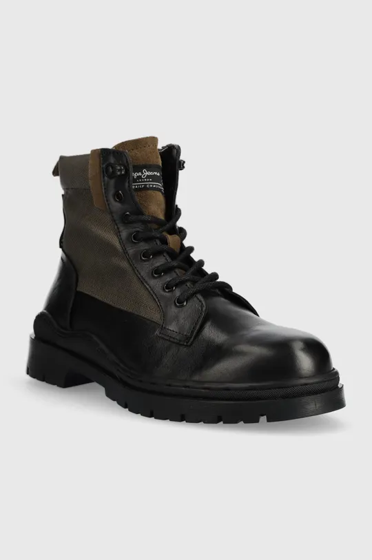 Δερμάτινα παπούτσια Pepe Jeans Brad Boot Combi μαύρο