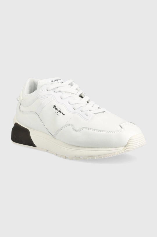 Pepe Jeans sneakers in pelle No22 22 Bass M bianco