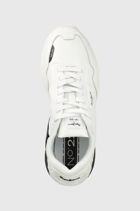 λευκό Δερμάτινα αθλητικά παπούτσια Pepe Jeans