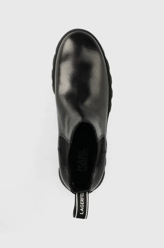 μαύρο Δερμάτινες μπότες τσέλσι Karl Lagerfeld Terra Firma