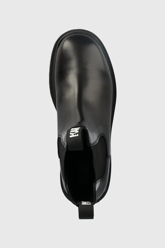 μαύρο Δερμάτινες μπότες τσέλσι Karl Lagerfeld Biker Ii