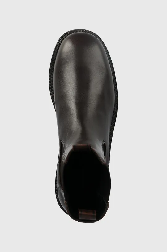 καφέ Δερμάτινες μπότες τσέλσι Karl Lagerfeld Troupe Mens