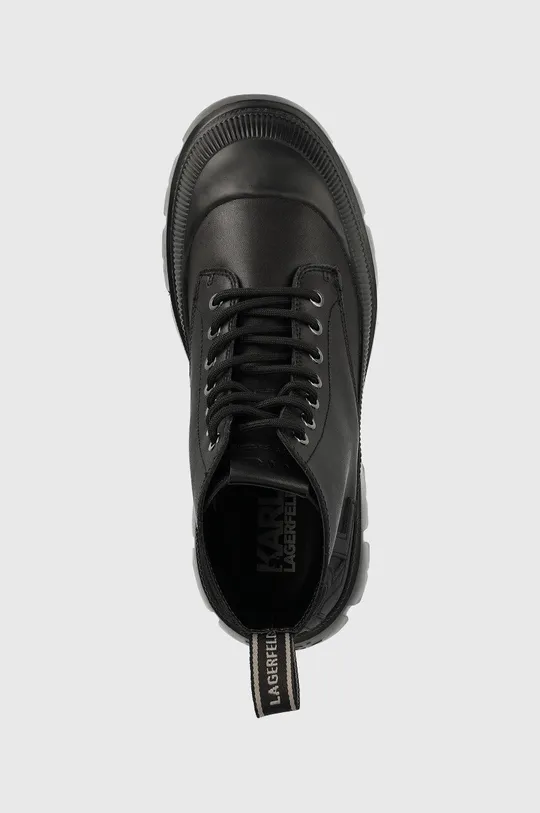 črna Usnjeni nizki škornji Karl Lagerfeld TREKKA MENS