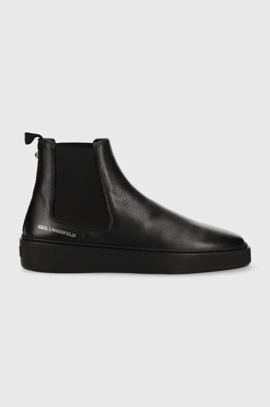μαύρο Δερμάτινες μπότες τσέλσι Karl Lagerfeld FlintFLINT Ανδρικά