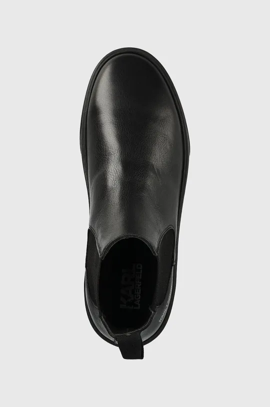 μαύρο Δερμάτινες μπότες τσέλσι Karl Lagerfeld Flint