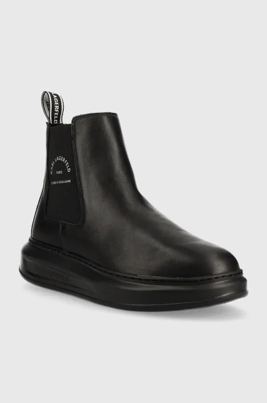 Kožené topánky chelsea Karl Lagerfeld KAPRI MENS čierna