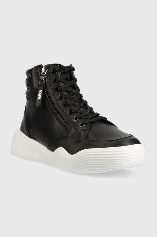 Δερμάτινα αθλητικά παπούτσια Karl Lagerfeld Kapri Run μαύρο