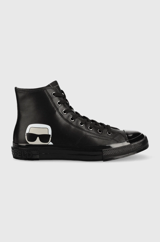 fekete Karl Lagerfeld bőr sneaker Kampus Iii Férfi