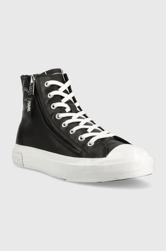Δερμάτινα ελαφριά παπούτσια Karl Lagerfeld Kampus Iii μαύρο