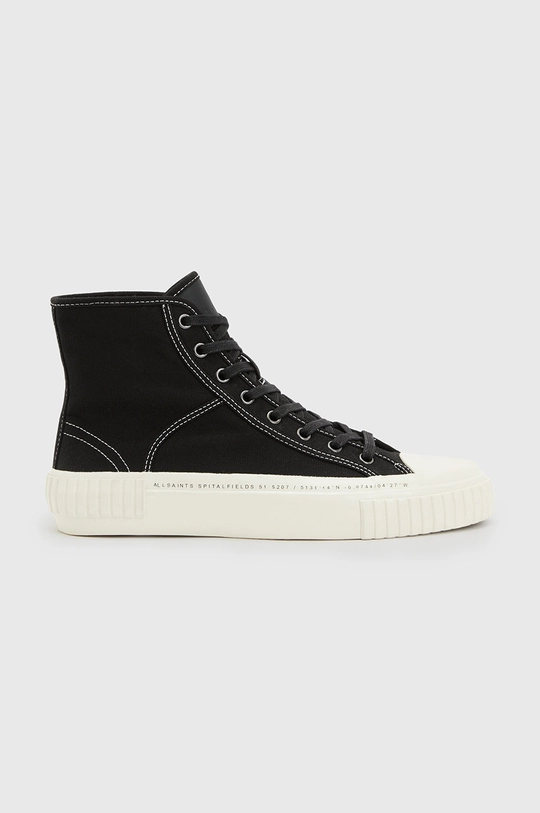 μαύρο Πάνινα παπούτσια AllSaints Douglas Script High Top Ανδρικά