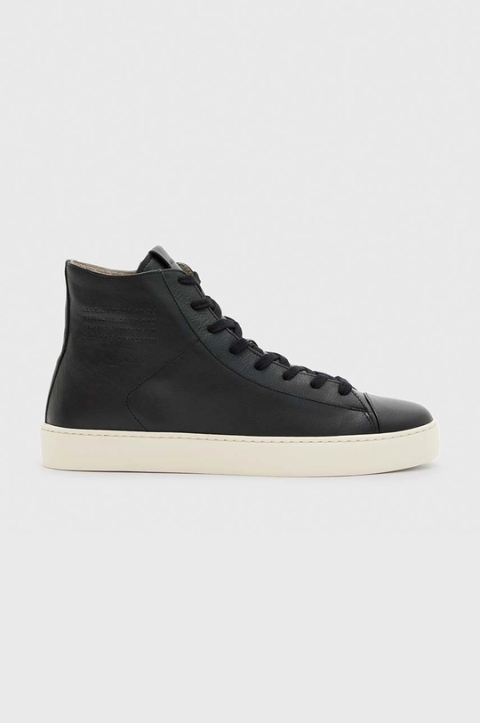 μαύρο Δερμάτινα ελαφριά παπούτσια AllSaints Slone High Top Ανδρικά