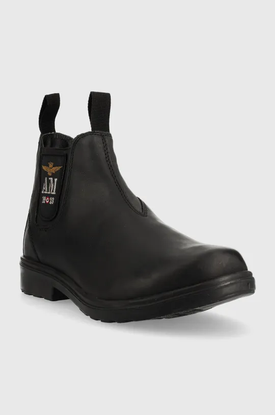 Δερμάτινες μπότες τσέλσι Aeronautica Militare μαύρο