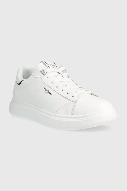 Pepe Jeans sneakersy skórzane EATON biały