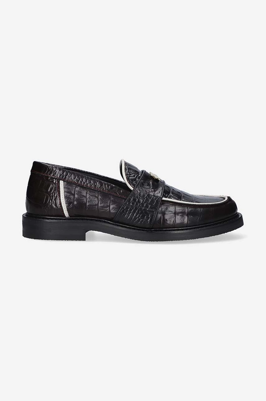 negru Filling Pieces mocasini de piele Loafer Polido Ox Blood De bărbați