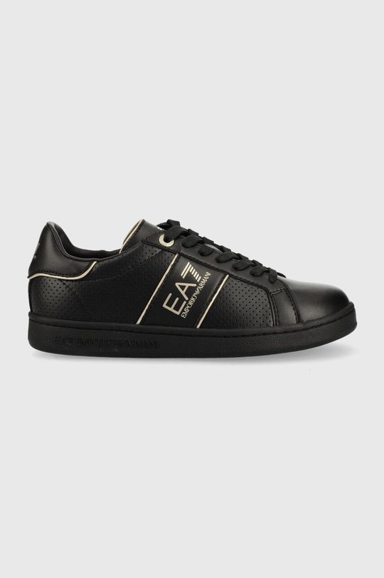 czarny EA7 Emporio Armani sneakersy skórzane Classic Perf Unisex
