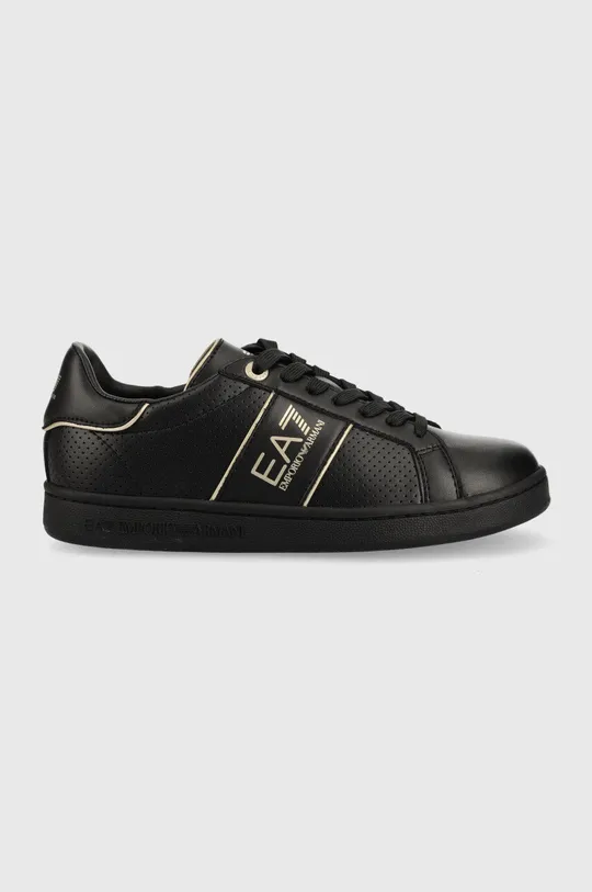 μαύρο Δερμάτινα αθλητικά παπούτσια EA7 Emporio Armani Classic Perf Unisex