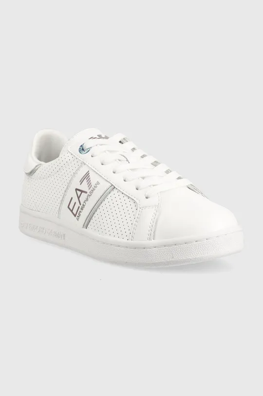 Δερμάτινα αθλητικά παπούτσια EA7 Emporio Armani Classic Perf λευκό
