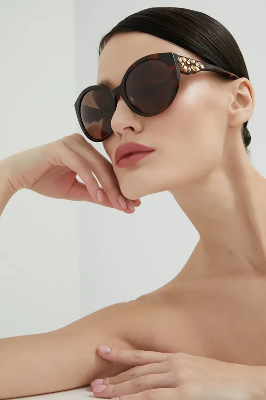 brązowy Swarovski okulary przeciwsłoneczne Damski