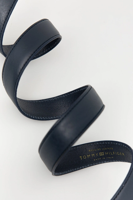 Kožený opasok Tommy Hilfiger Timeless Belt 2.5 Bombe tmavomodrá