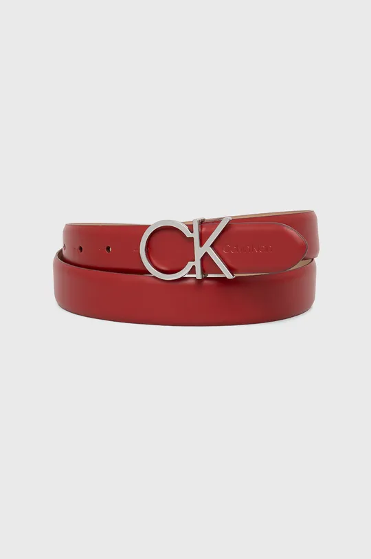 κόκκινο Δερμάτινη ζώνη Calvin Klein Γυναικεία