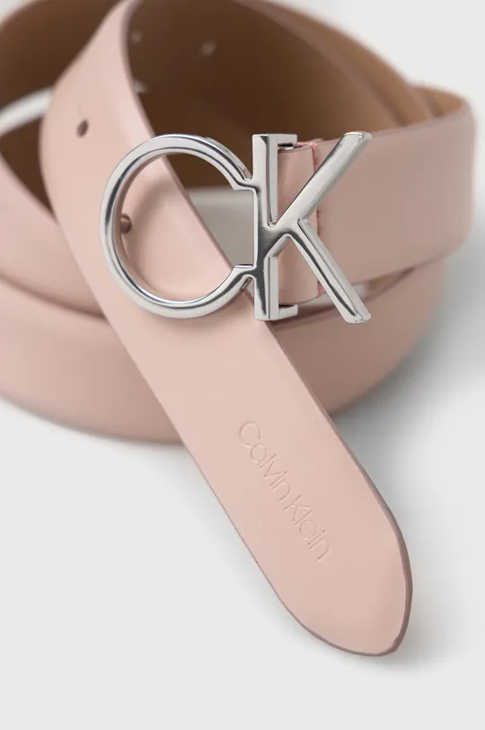 Δερμάτινη ζώνη Calvin Klein ροζ