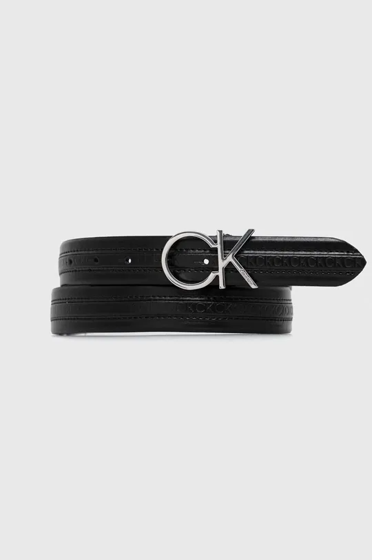 μαύρο Δερμάτινη ζώνη Calvin Klein Γυναικεία