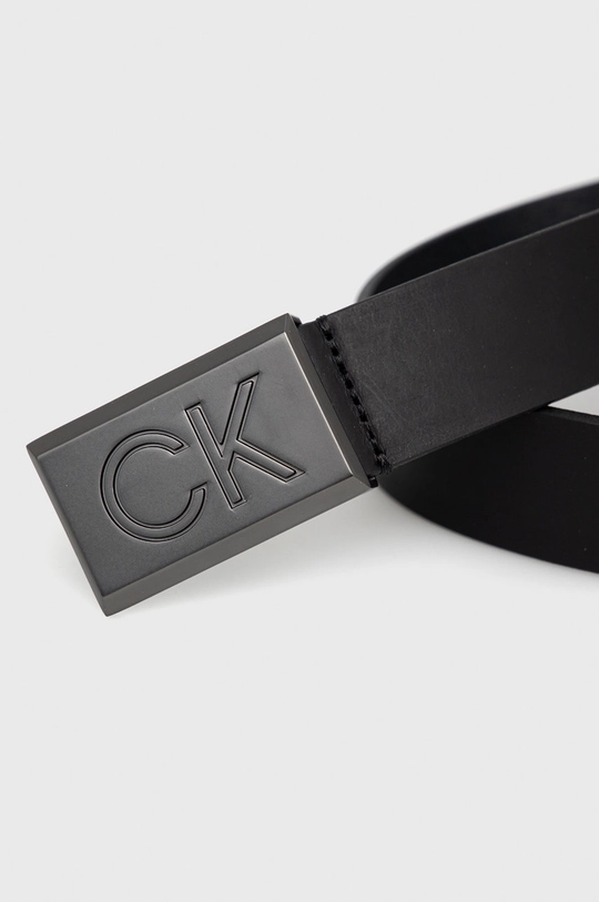 Шкіряний ремінь Calvin Klein чорний