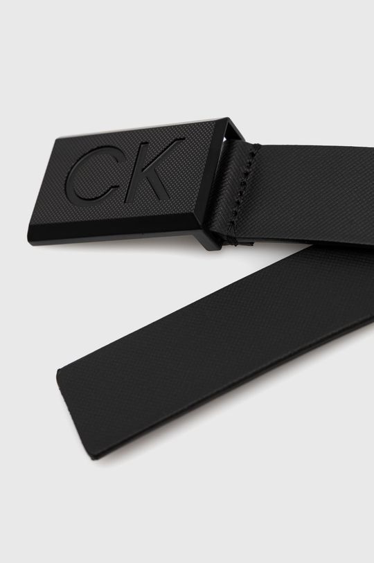 Calvin Klein pasek skórzany czarny