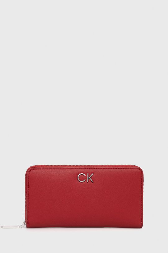 ostry czerwony Calvin Klein portfel Damski