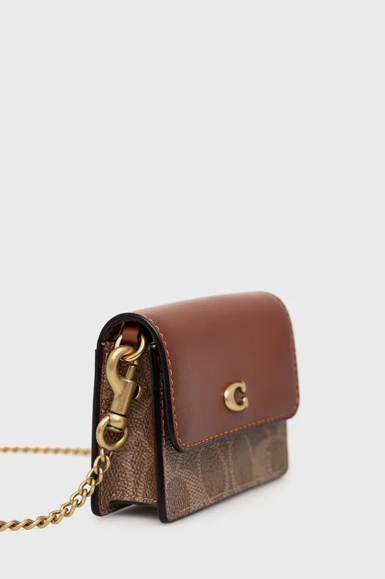 Шкіряний гаманець Coach коричневий