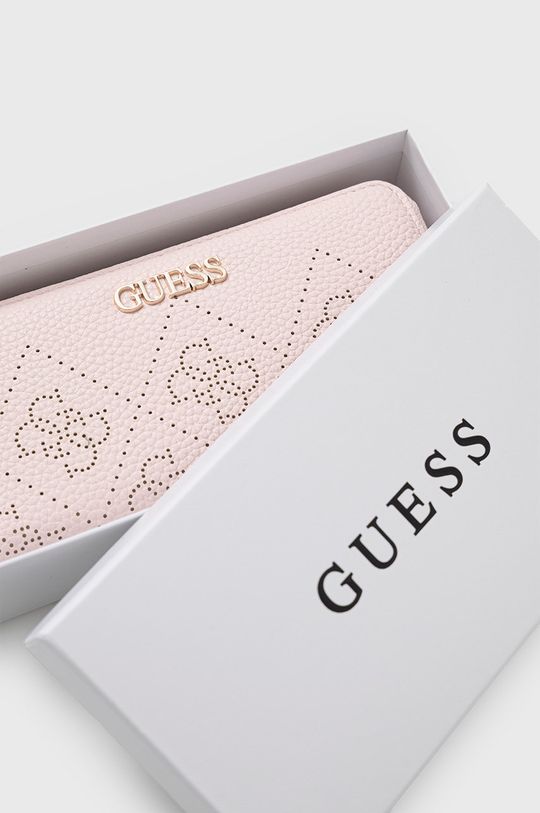 pastelowy różowy Guess portfel