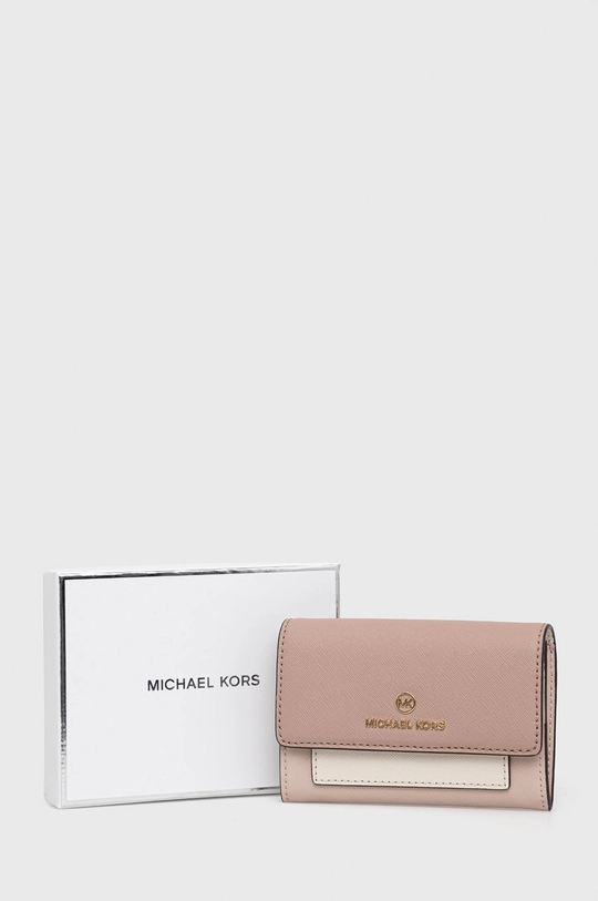 béžová Peňaženka a kožený obal na karty MICHAEL Michael Kors