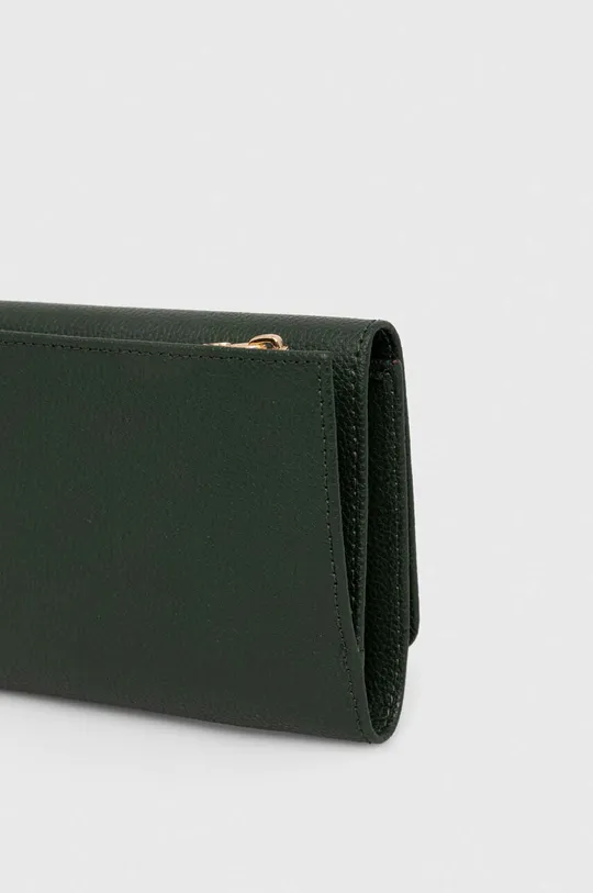 Usnjena denarnica Patrizia Pepe zelena