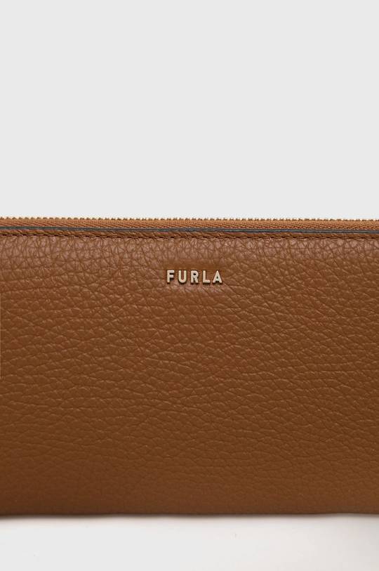 Шкіряний гаманець Furla коричневий