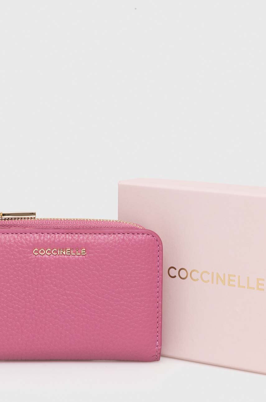 Кожаный кошелек Coccinelle женский цвет чёрный | ANSWEAR.ua