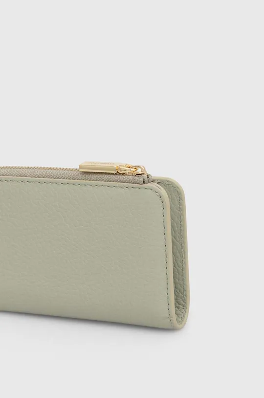 Шкіряний гаманець Coccinelle зелений