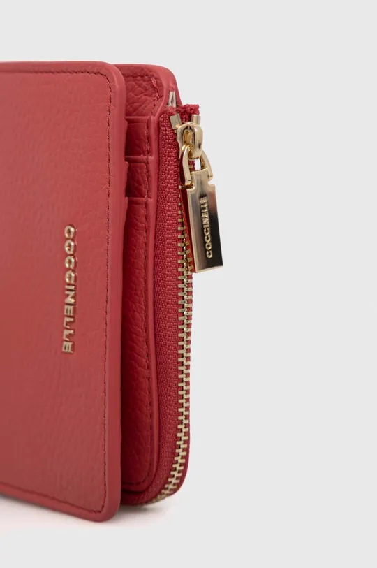 Шкіряний гаманець Coccinelle червоний
