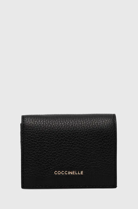 чорний Шкіряний гаманець Coccinelle Жіночий