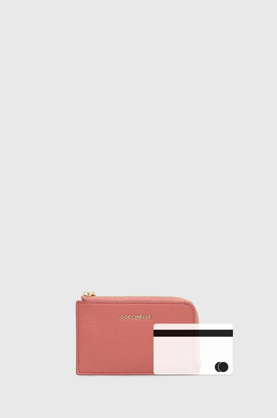 рожевий Шкіряний гаманець Coccinelle