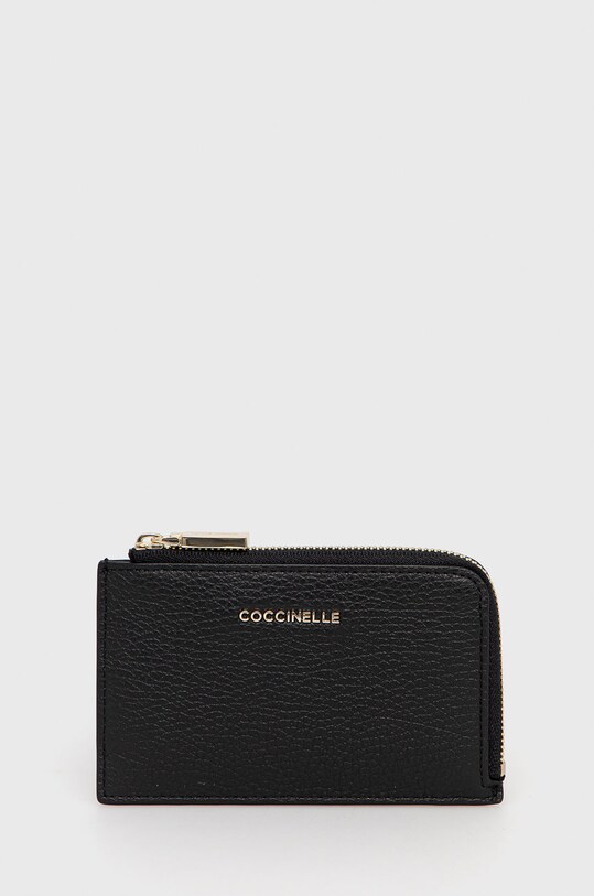 Кожаный кошелек Coccinelle женский цвет чёрный | ANSWEAR.ua