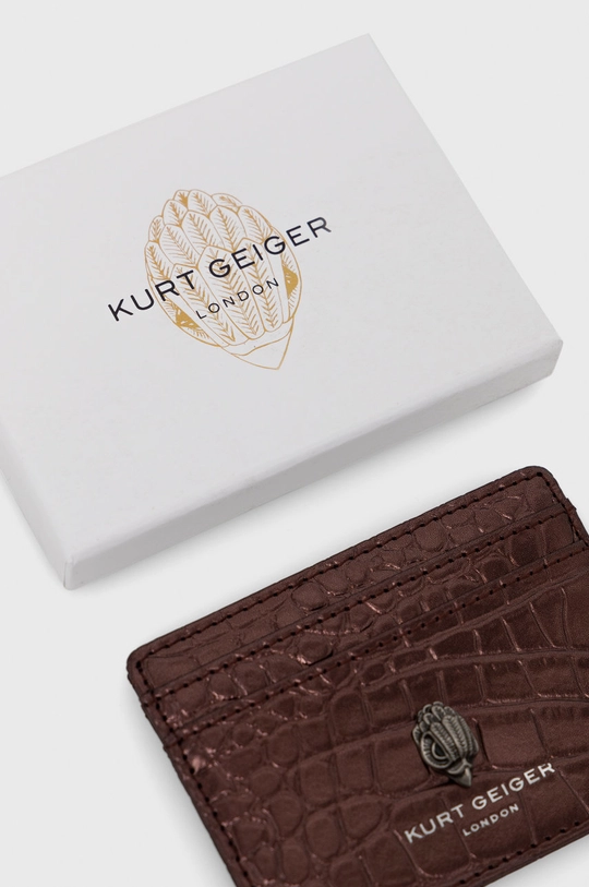 μπορντό Δερμάτινη θήκη για κάρτες Kurt Geiger London