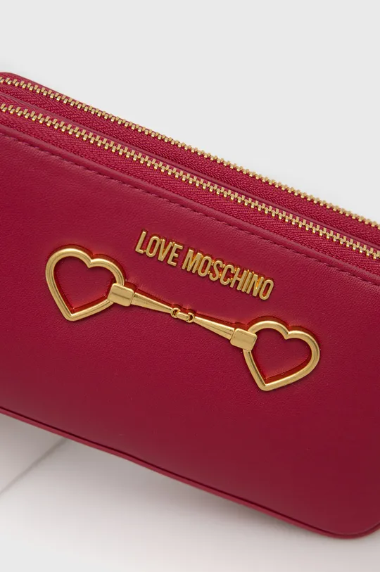 ružová Listová kabelka Love Moschino