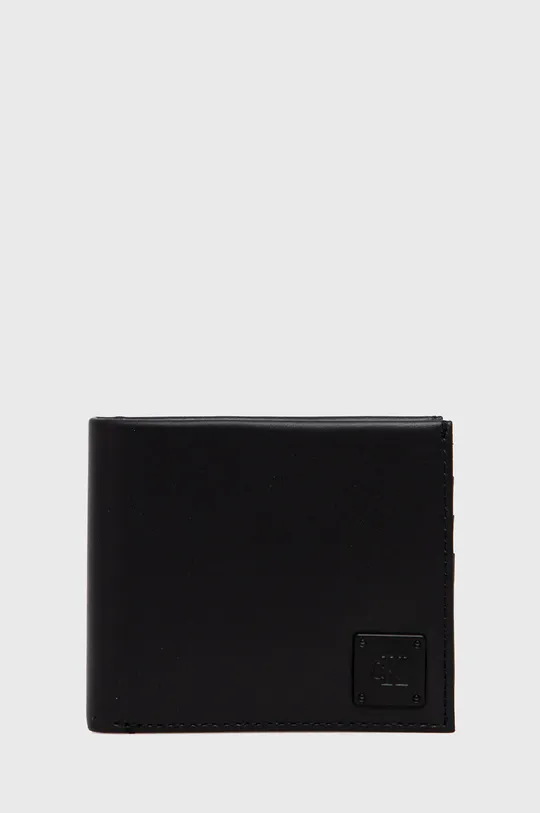 μαύρο Δερμάτινο πορτοφόλι + μπρελόκ Calvin Klein Jeans Γυναικεία