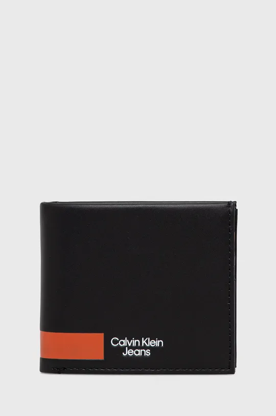 czarny Calvin Klein Jeans portfel skórzany Damski