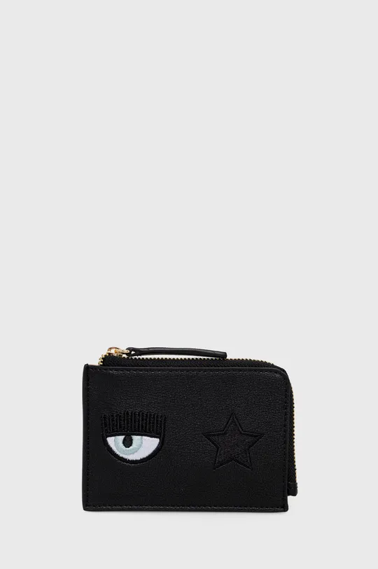 czarny Chiara Ferragni portfel Range O- Eye start logo Damski