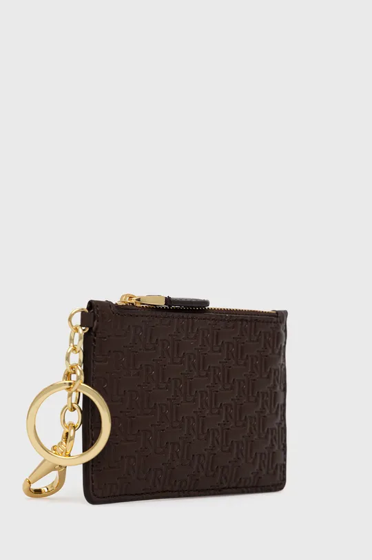 Шкіряний гаманець Lauren Ralph Lauren коричневий