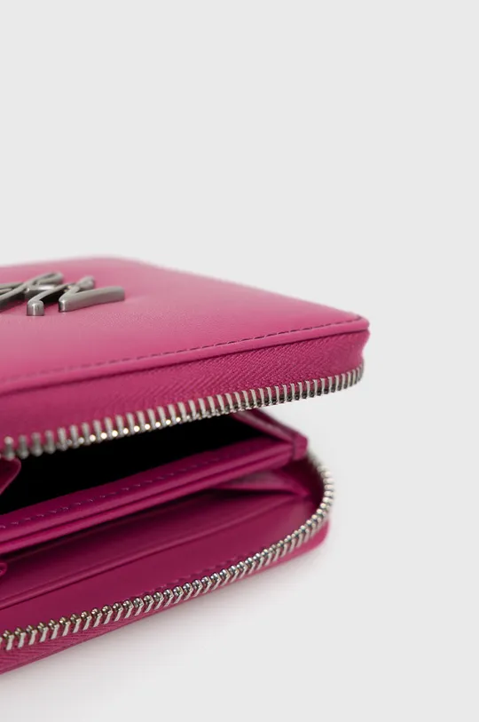 ružová Kožená peňaženka Karl Lagerfeld