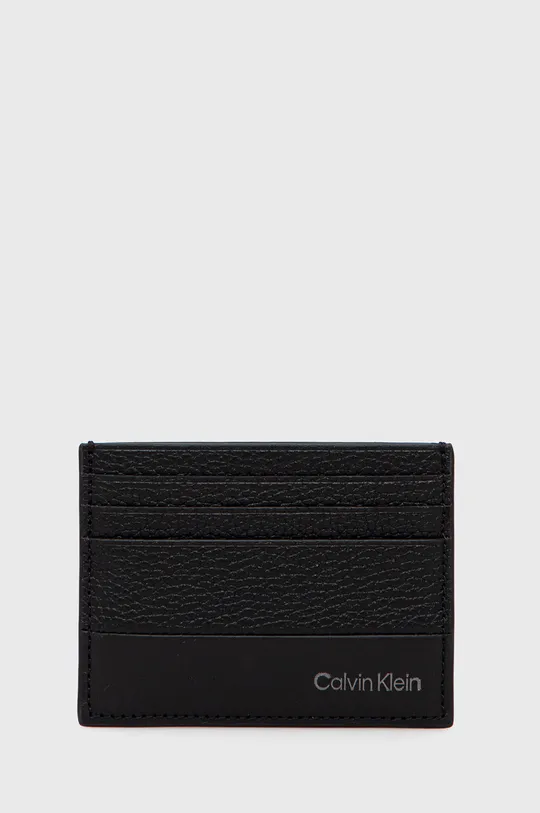 črna Usnjen etui za kartice Calvin Klein Moški