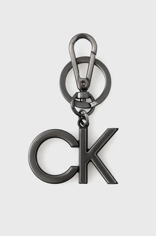 μαύρο Δερμάτινη θήκη για κάρτες με μπρελόκ Calvin Klein